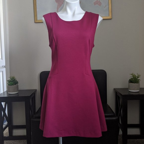 Free People ▪ Magenta Cha Cha Mini Skater Dress - Picture 2 of 10